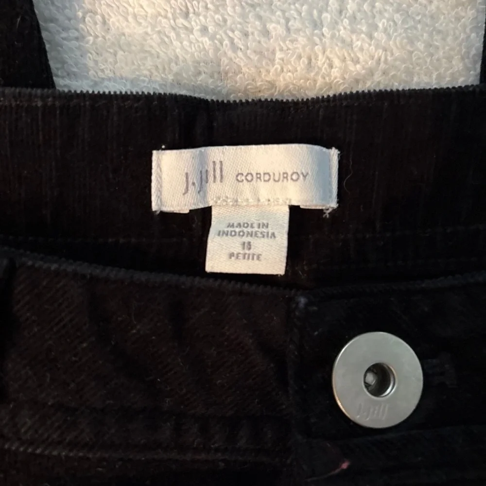 J. Jill Women’s Classic Black Corduroy Trousers - Picture 3 of 5